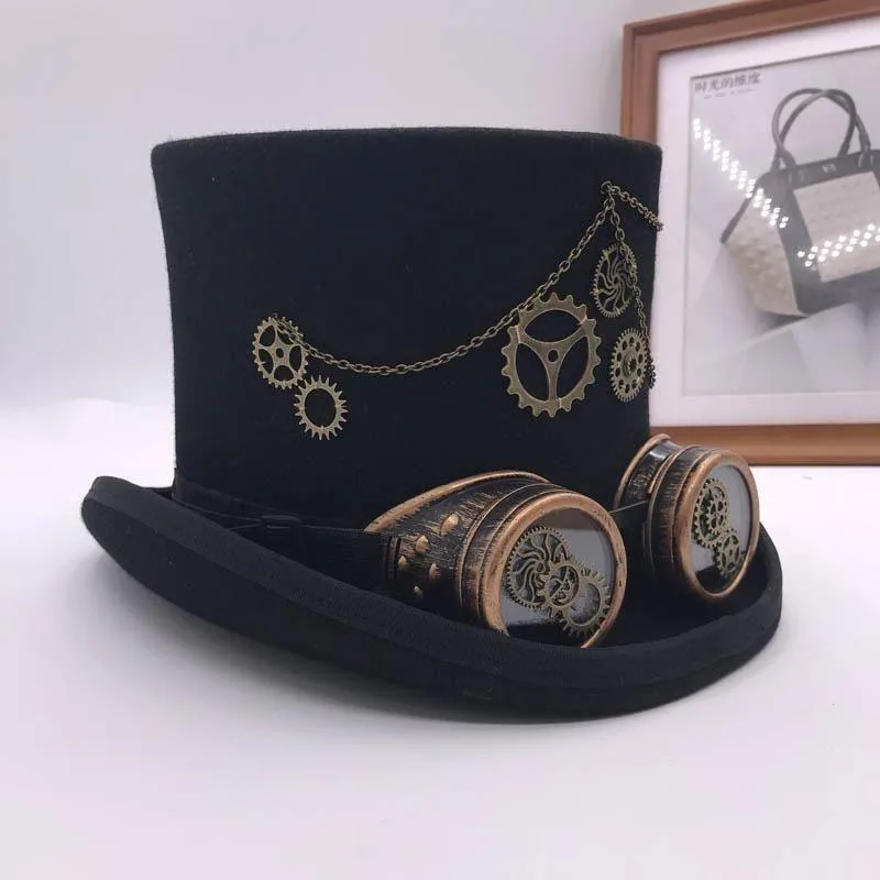 Ansicht 2 — Steampunk-Hut – Zylinder