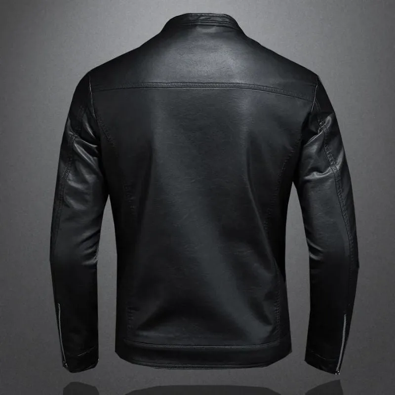 Ansicht 2 — Jacke für Herren – Biker PU-Kunstleder