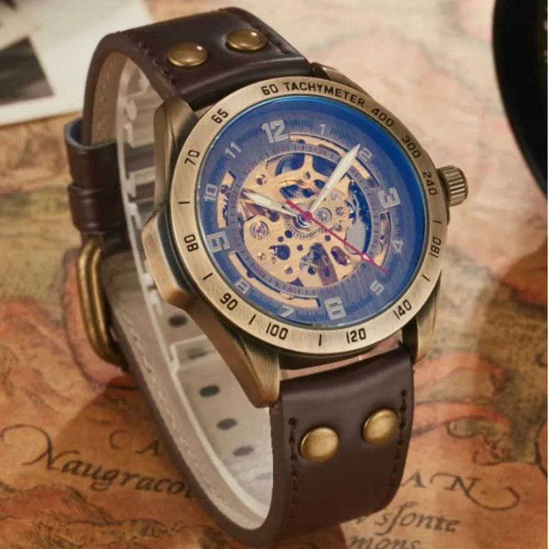 Ansicht 3 — Herrenuhr mit sichtbarem Uhrwerk