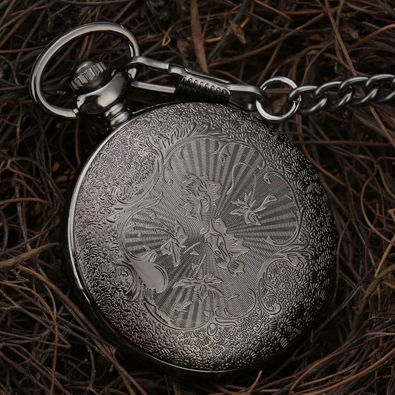 Ansicht 6 — Steampunk-Taschenuhr – schwarz