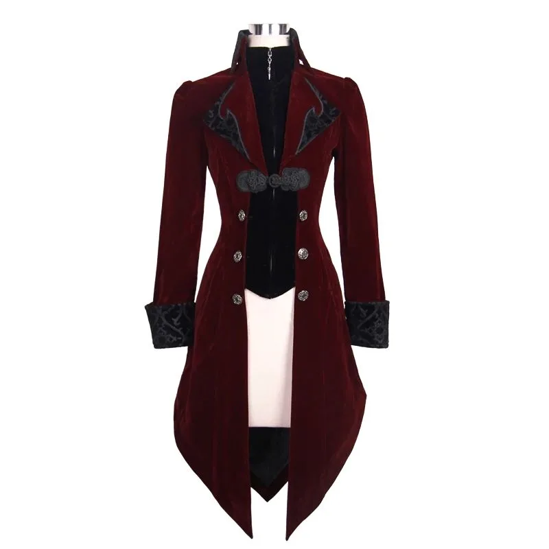 Ansicht 2 — Steampunk-Jacke – rot