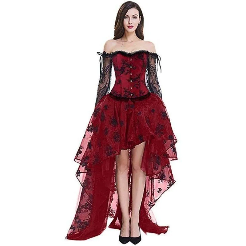 Steampunk-Kleid – rot