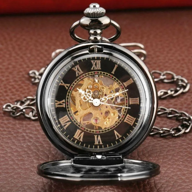 Ansicht 3 — Steampunk-Taschenuhr – Römische Ziffern