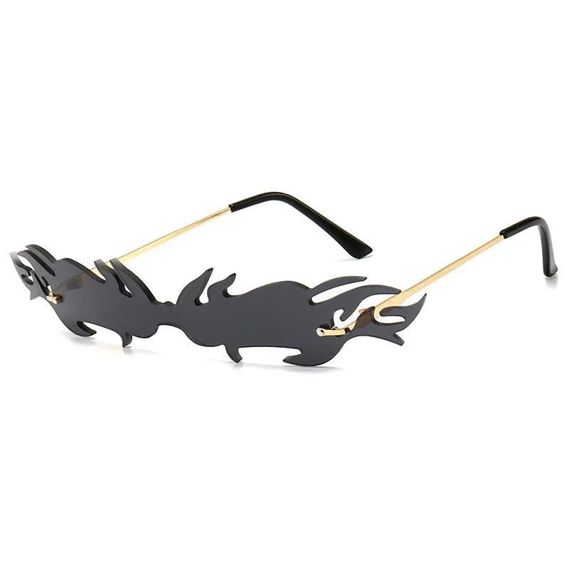 Steampunk-Sonnenbrille – Feuermotiv Vintage