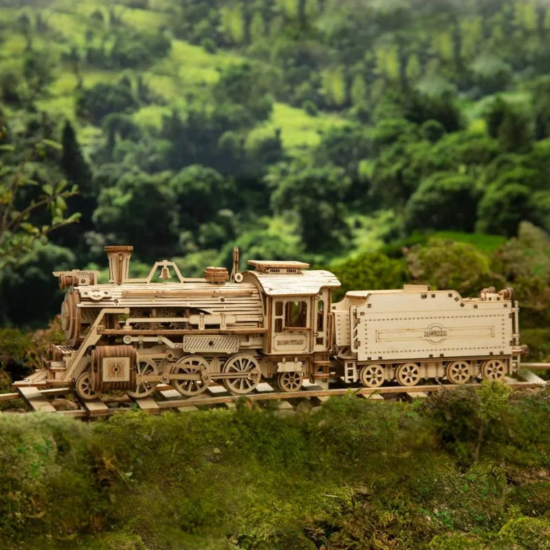 Ansicht 2 — Modellbausatz – Dampflokomotive aus Holz