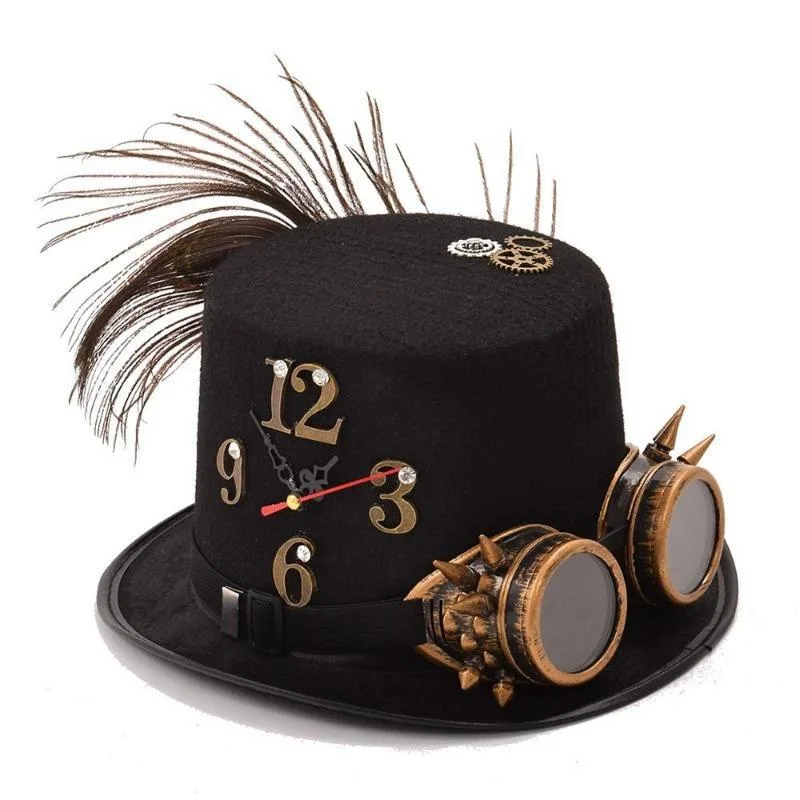 Steampunk-Hut – mit Feder