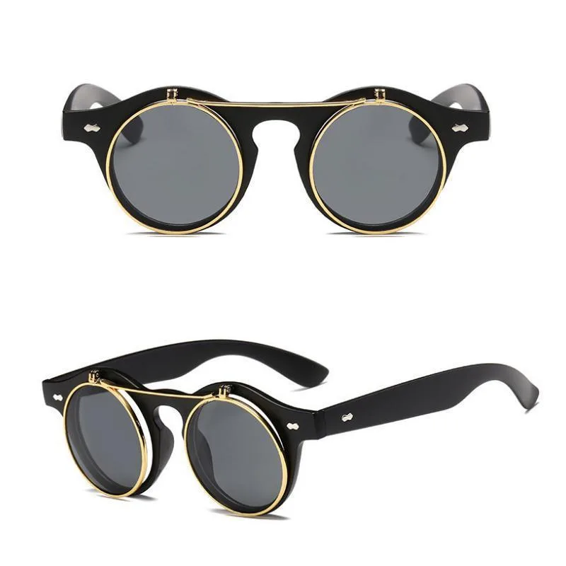 Ansicht 2 — Steampunk-Sonnenbrille – Klappgläser – Modell 2