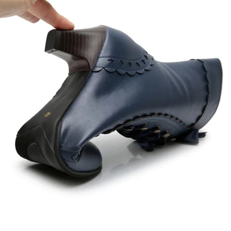 Ansicht 4 — Steampunk-Stiefeletten – viktorianisch mit Schnürung