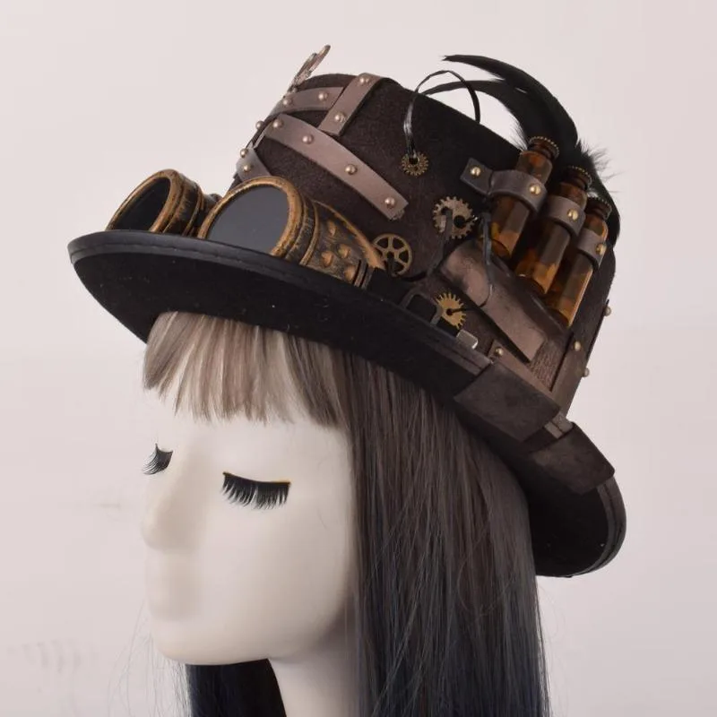 Ansicht 5 — Steampunk-Hut – Gelehrtenstil