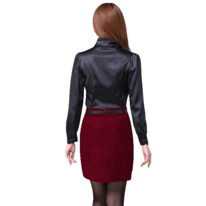Ansicht 3 — Steampunk-Bluse – schwarz