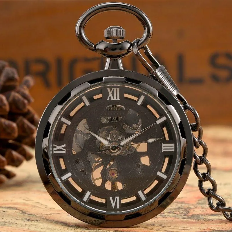Ansicht 4 — Taschenuhr – Skelett schwarz