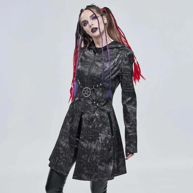 Ansicht 2 — Mantel für Damen – Metall Rock Punk