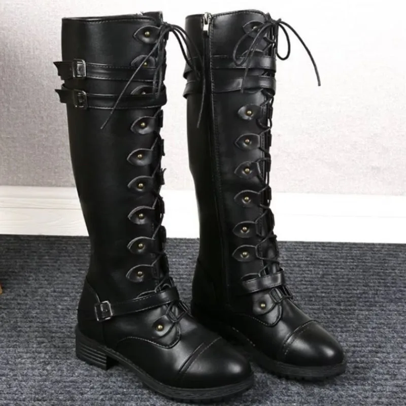 Ansicht 5 — Steampunk-Stiefel – hoch flach