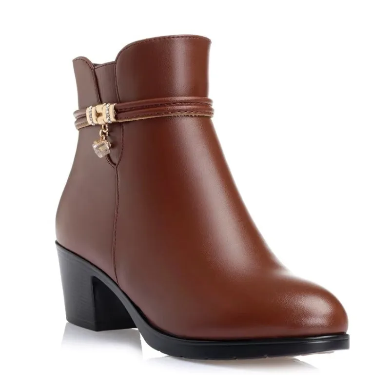 Ansicht 9 — Stiefeletten – aus PU braun Absatz