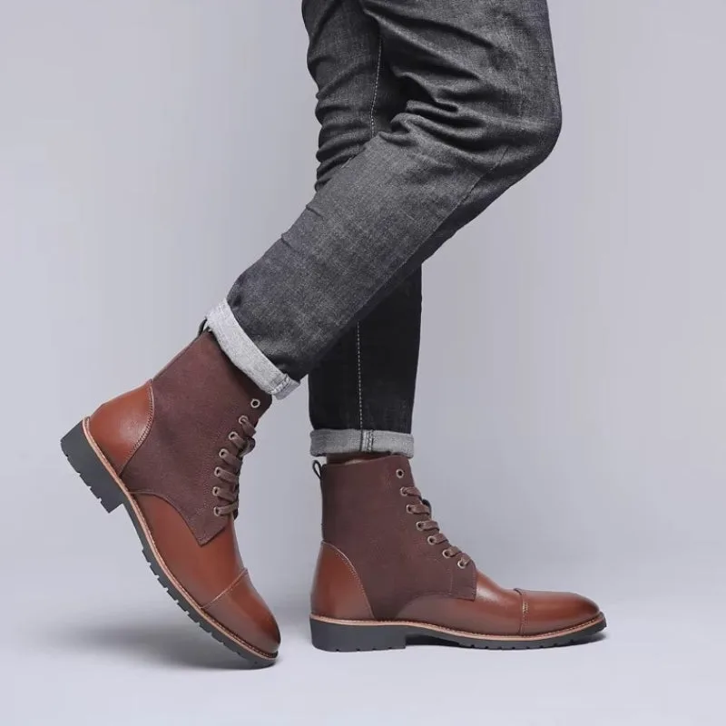 Ansicht 7 — Stiefeletten – braun aus PU-Kunstleder und mit Schnürung