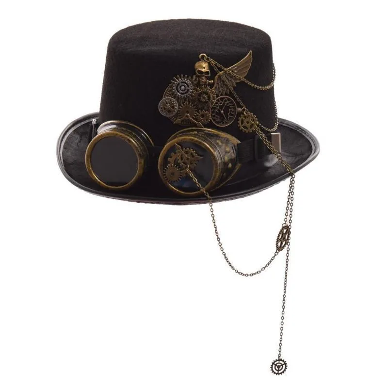 Steampunk-Hut – mit Brille