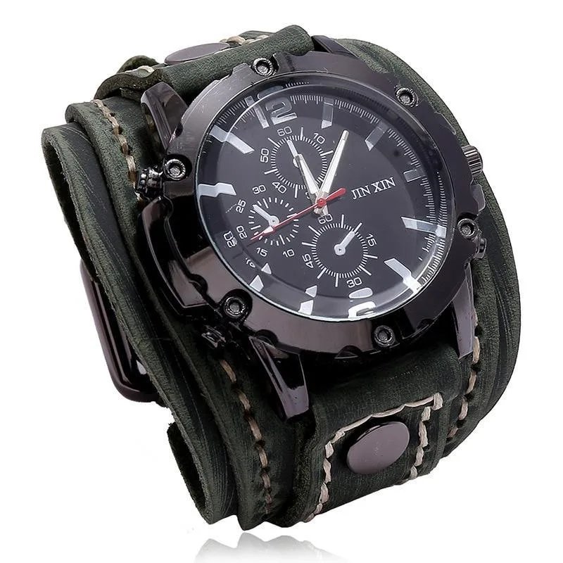 Ansicht 8 — Armbanduhr – Breit aus Leder