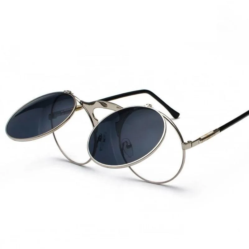 Ansicht 2 — Steampunk-Sonnenbrille – Klappgläser
