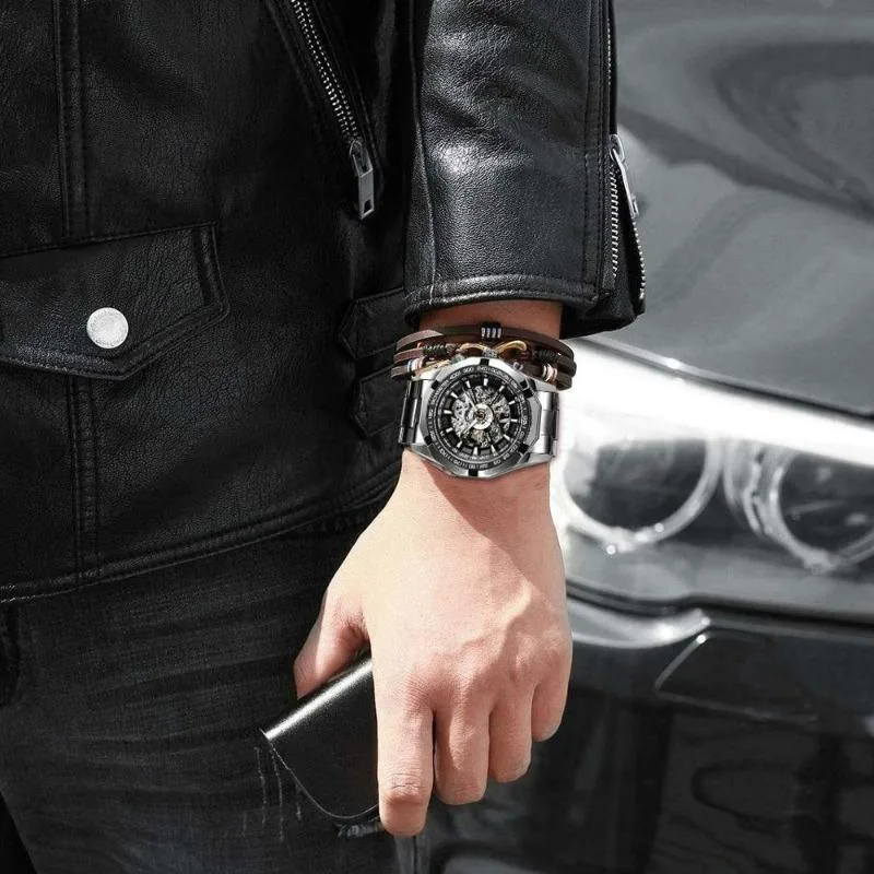 Ansicht 2 — Mechanische Uhr für Herren – Skelett