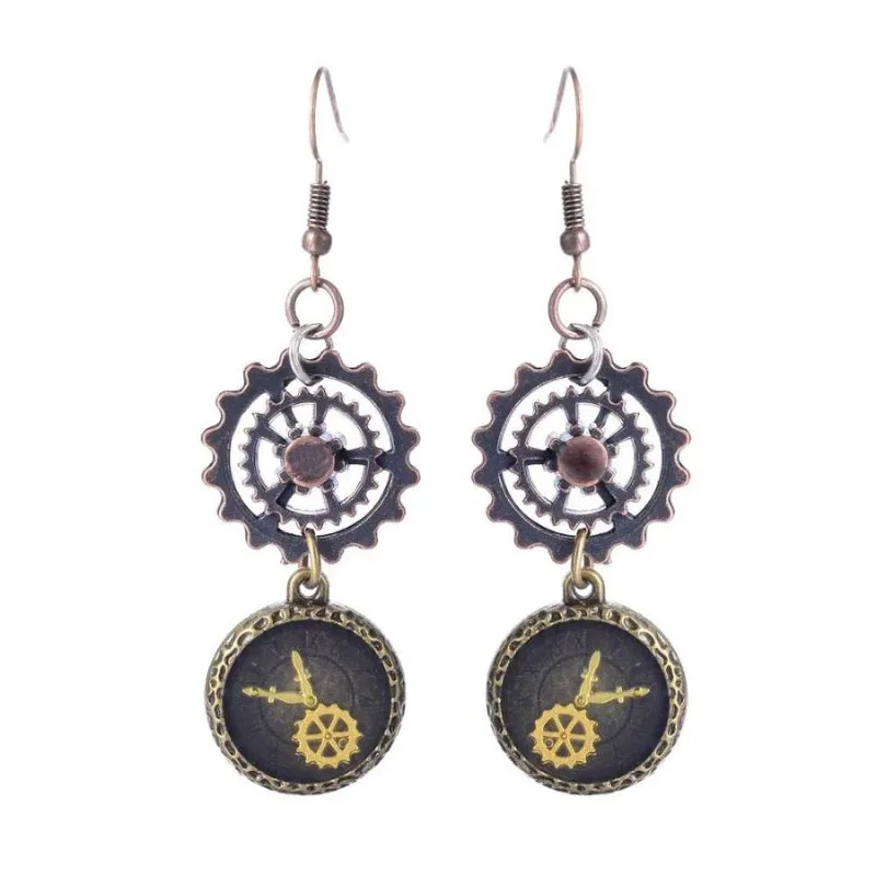 Ansicht 3 — Steampunk-Ohrringe – Hängend