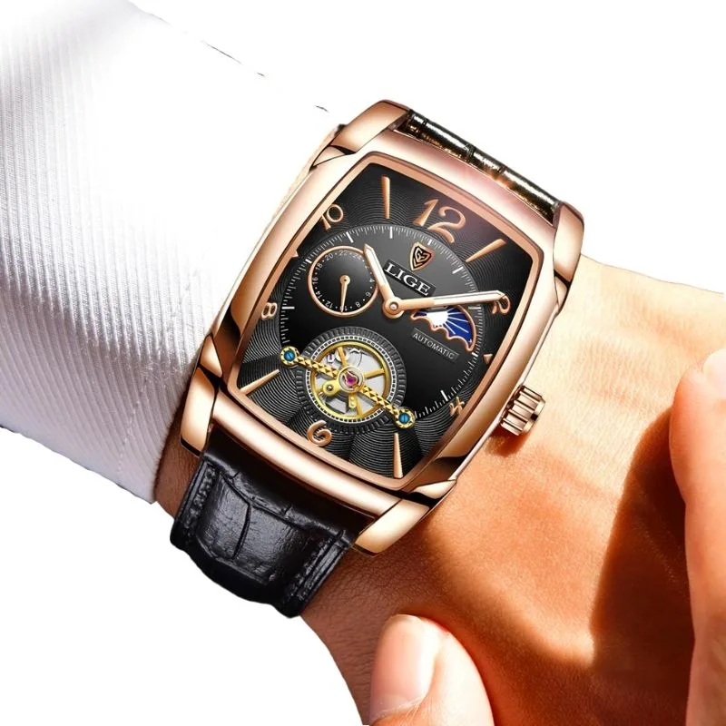 Ansicht 9 — Uhr für Herren – rechteckig Eleganter Stil