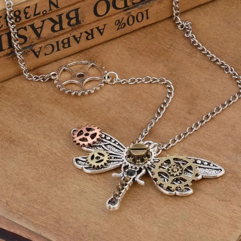 Ansicht 3 — Steampunk-Halskette – Schmetterling