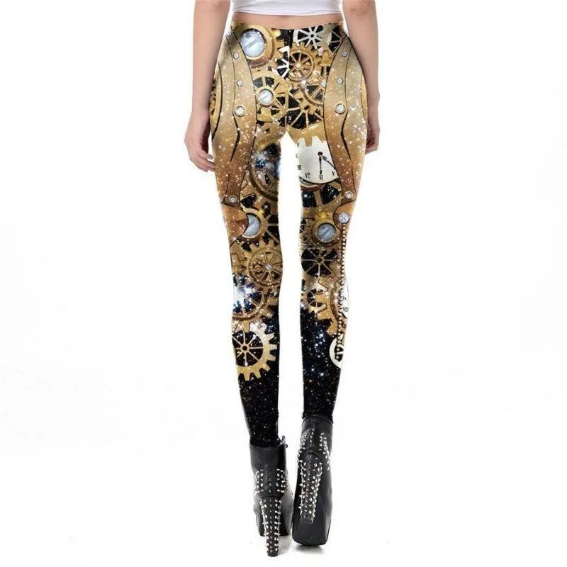 Ansicht 5 — Steampunk-Leggings – Uhr