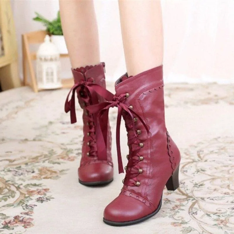 Ansicht 9 — Steampunk-Stiefeletten – viktorianisch mit Schnürung