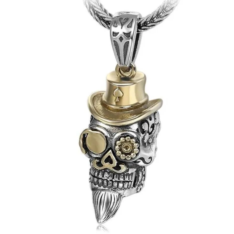 Steampunk-Halskette – Totenkopf