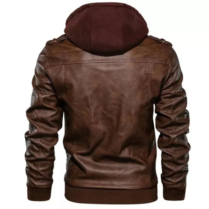 Ansicht 5 — Jacke für Herren – PU-Kunstleder mit Kapuze