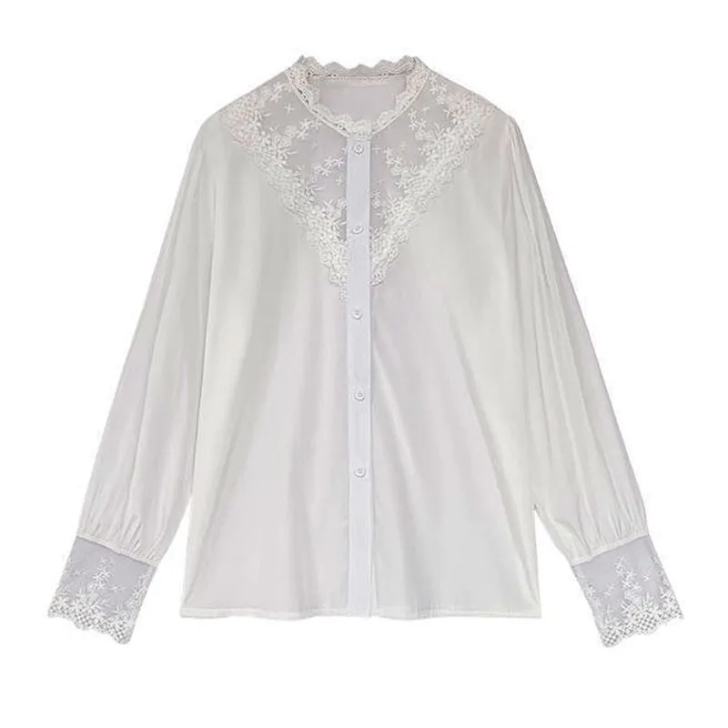 Bluse – weiß viktorianisch