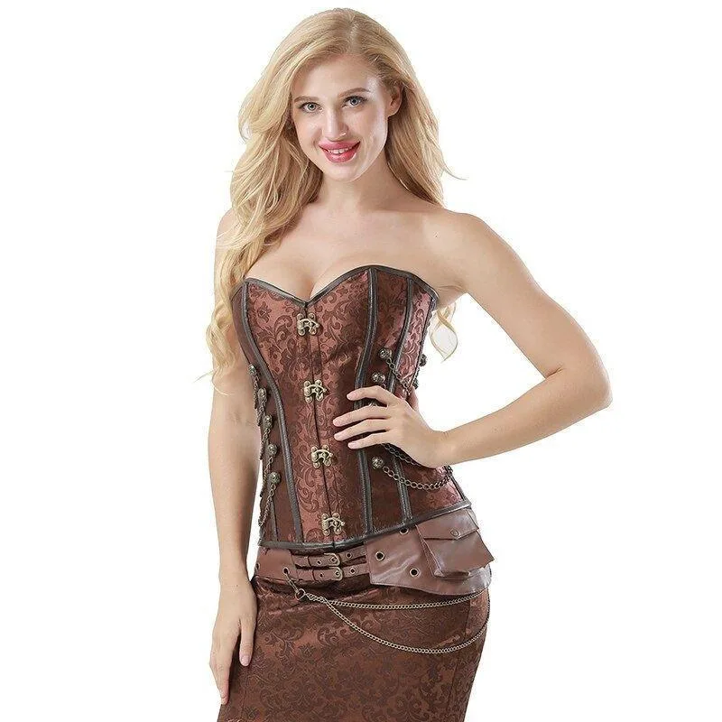 Ansicht 7 — Steampunk-Korsett – braun