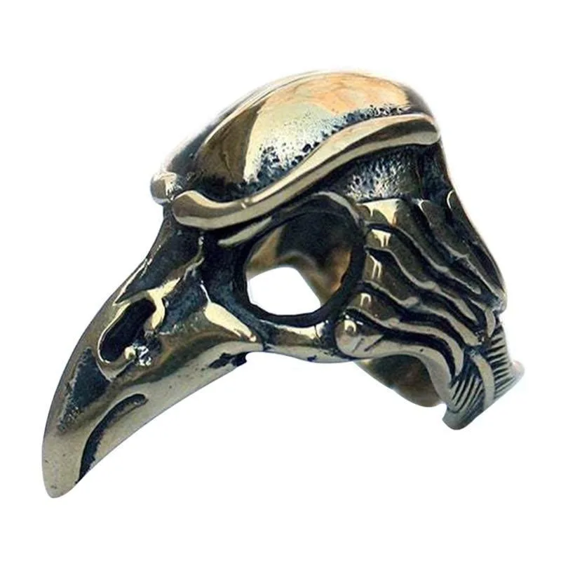 Steampunk-Ring – Rabe Bronzefarben