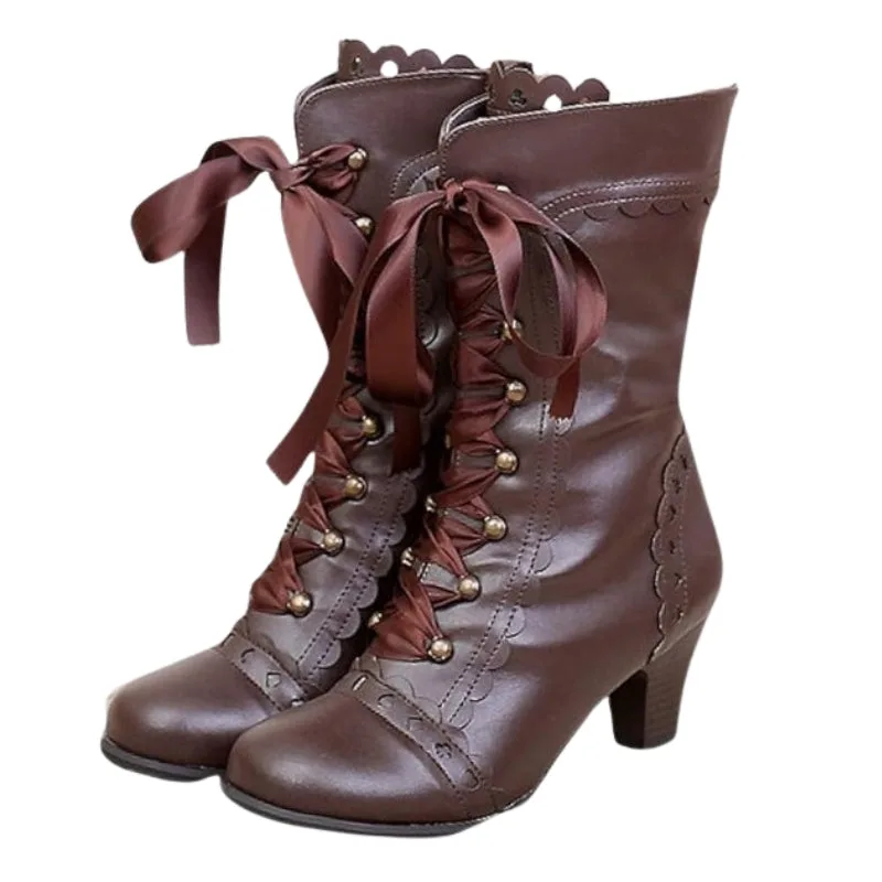 Ansicht 13 — Steampunk-Stiefeletten – viktorianisch mit Schnürung