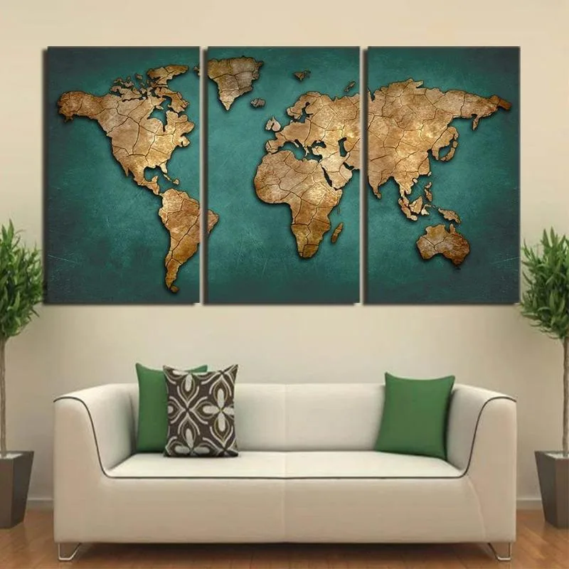 Wandbild – Weltkarte Vintage