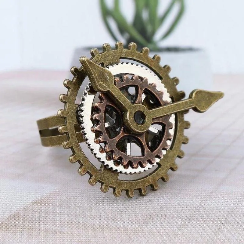 Ansicht 3 — Steampunk-Ring – Uhr