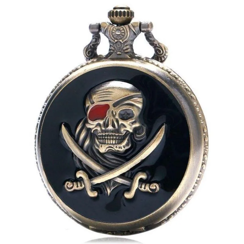 Ansicht 3 — Steampunk-Taschenuhr – Piratenstil