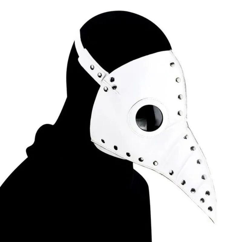 Ansicht 2 — Pestdoktor-Maske – weiß
