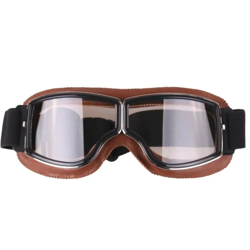 Ansicht 4 — Steampunk-Brille – Retro Motorradstil