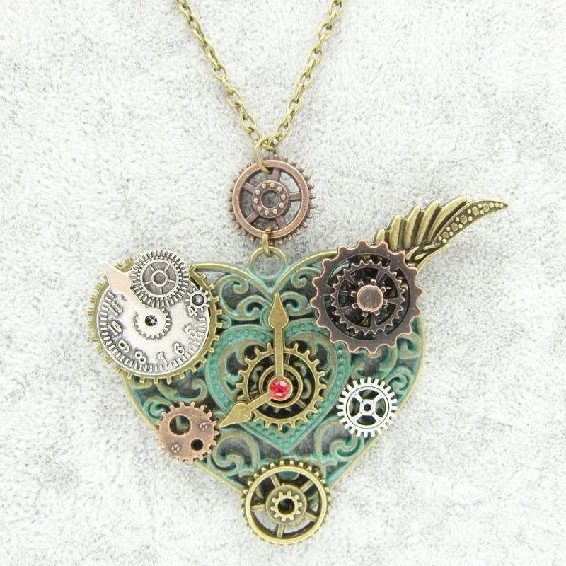 Ansicht 3 — Steampunk-Halskette – Herz