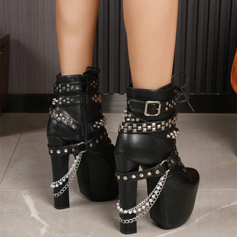 Ansicht 4 — Steampunk-Stiefeletten – Gothic