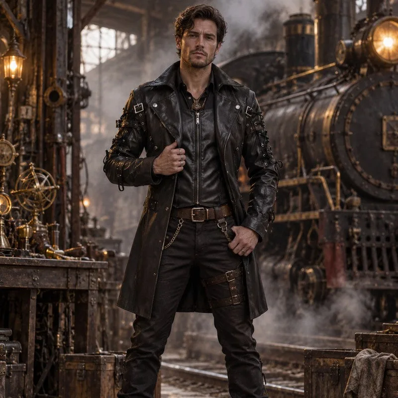 Ansicht 7 — Steampunk-Jacke – Gothic aus PU
