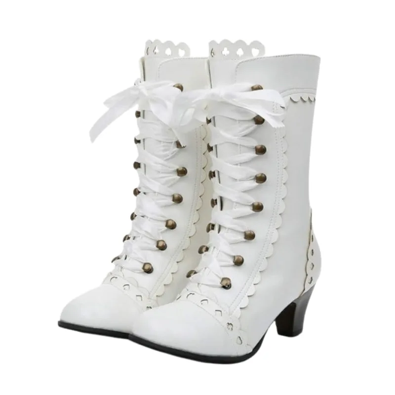 Ansicht 12 — Steampunk-Stiefeletten – viktorianisch mit Schnürung