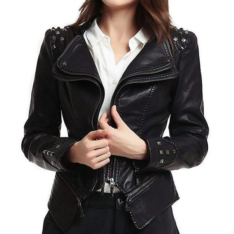 Jacke für Damen – aus Kunstleder Gothic