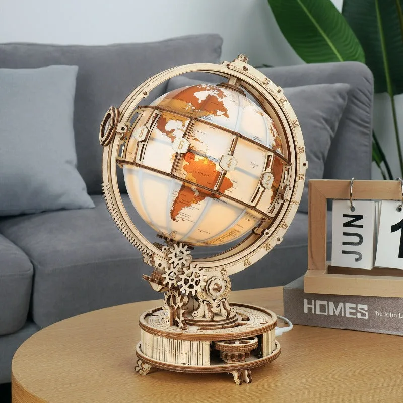 Ansicht 3 — Modellbausatz – Holz Globus