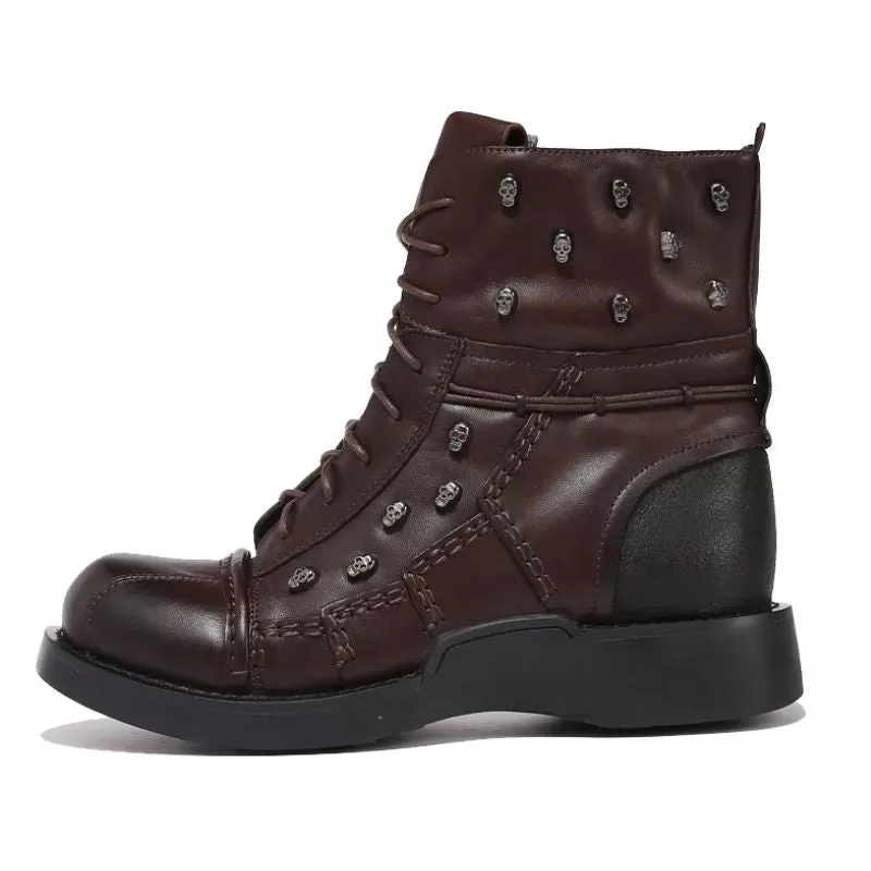 Stiefeletten – Motorradstil braun