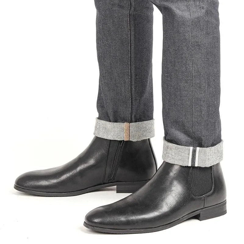 Ansicht 2 — Stiefeletten für Herren – mit Reißverschluss aus PU