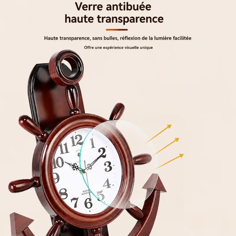 Ansicht 4 — Steampunk-Uhr – Steuerrad
