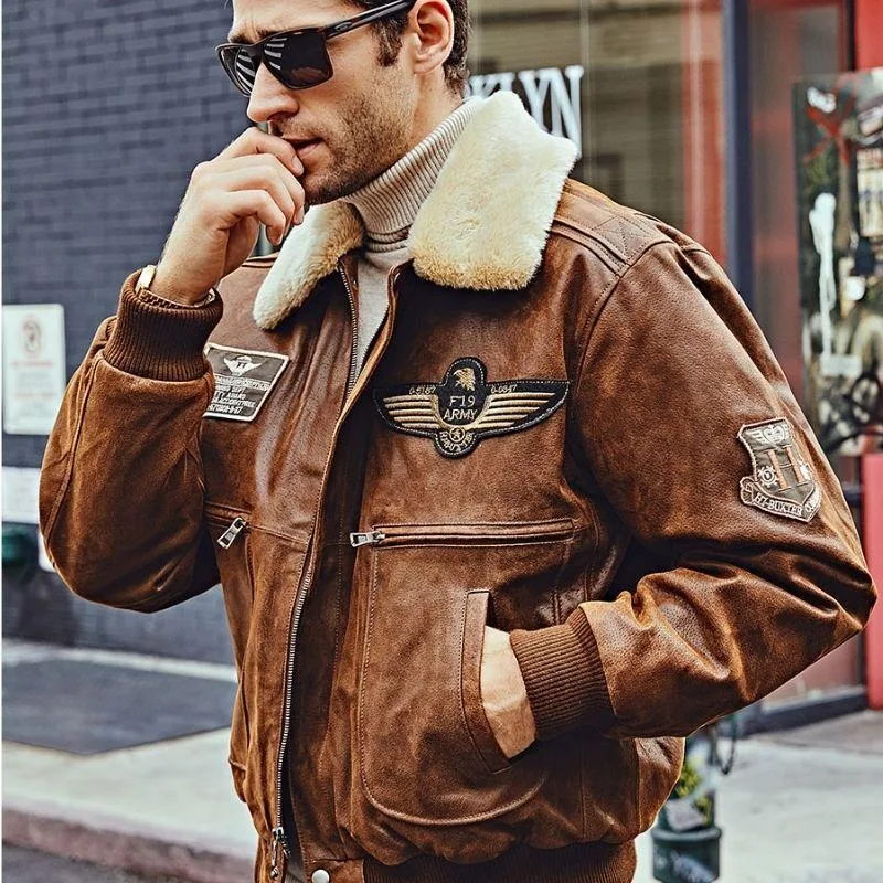 Ansicht 8 — Steampunk-Jacke – Fliegerstil aus Leder