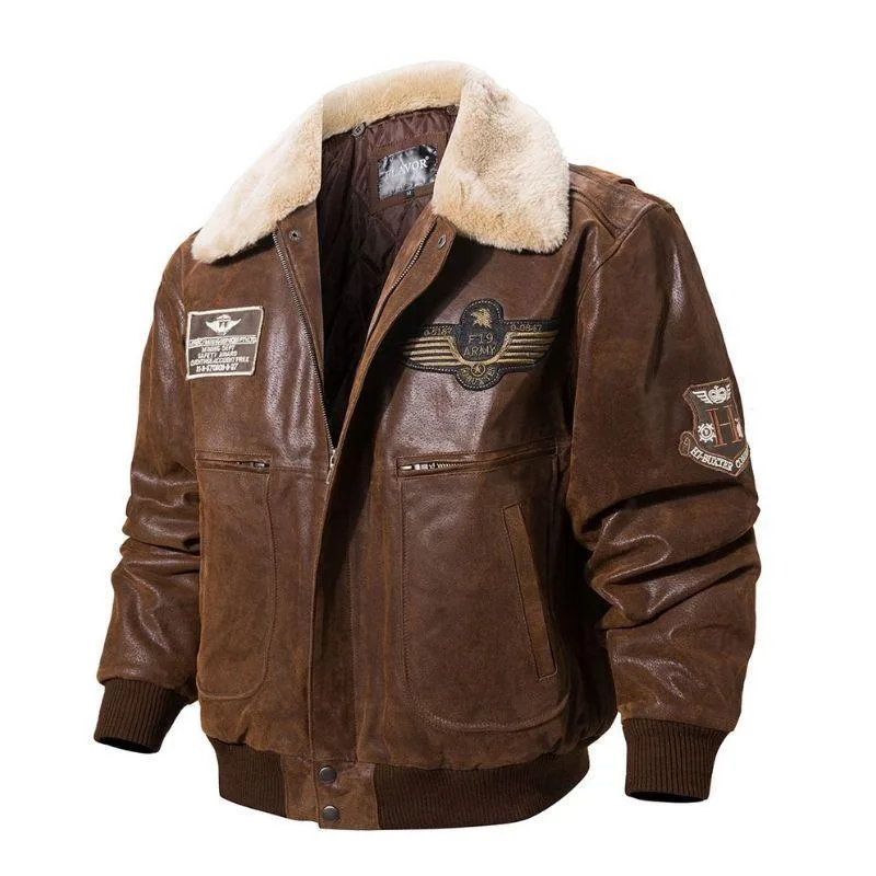 Ansicht 5 — Steampunk-Jacke – Fliegerstil aus Leder
